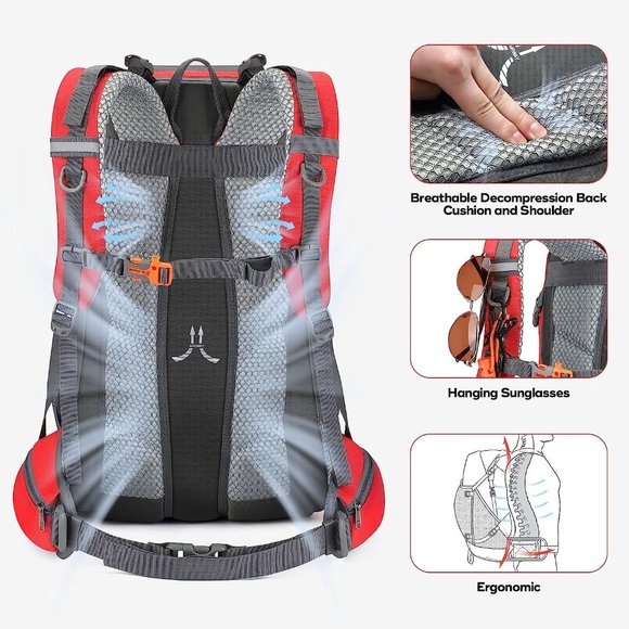 Maelstrom Hiking Backpack, Camping Backpack, 40L/50L Waterproof Hiking Daypack